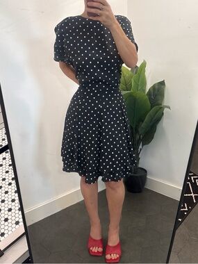Black & White Polka Dot Mini Dress